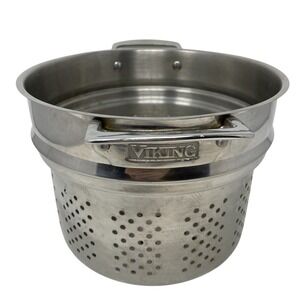 Viking 8 Quart Pasta Insert Strainer Steamer Colander Stock Stainless 10x7.25"